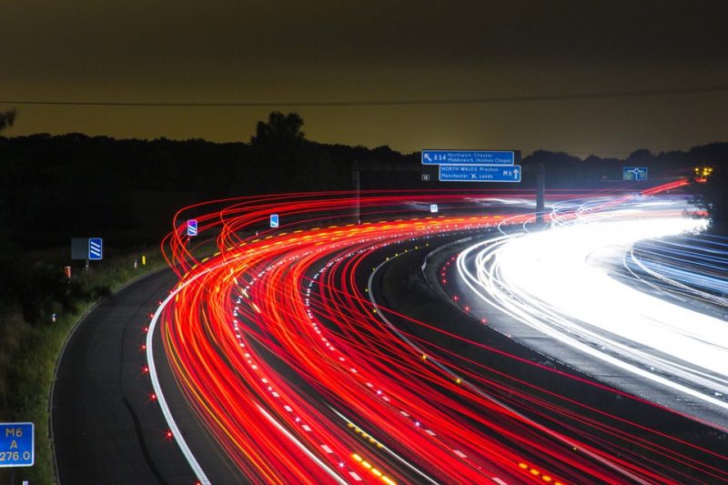 cars on road time lapse